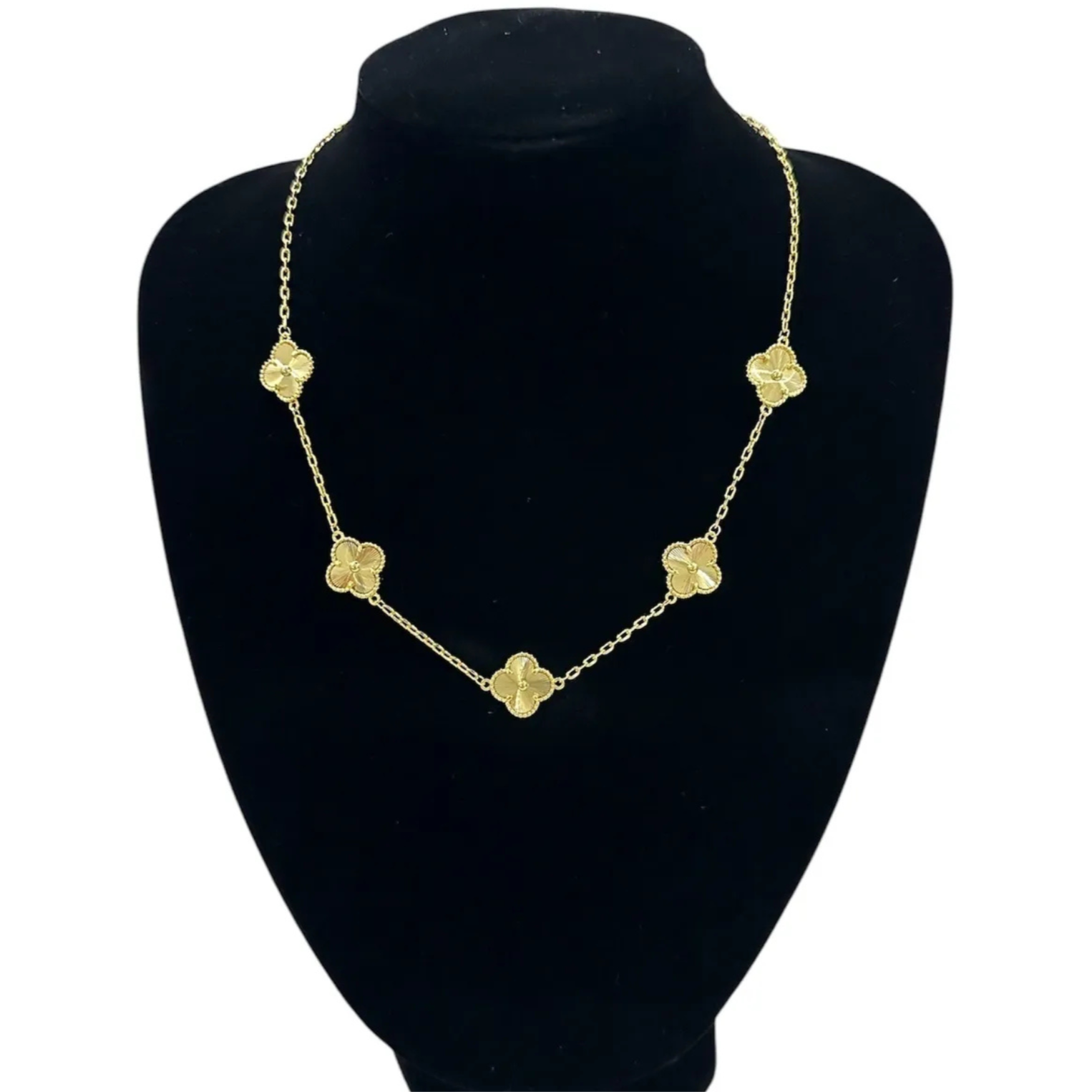 Set Colier, Brățară + inel Trifoi Placat cu Aur 14k