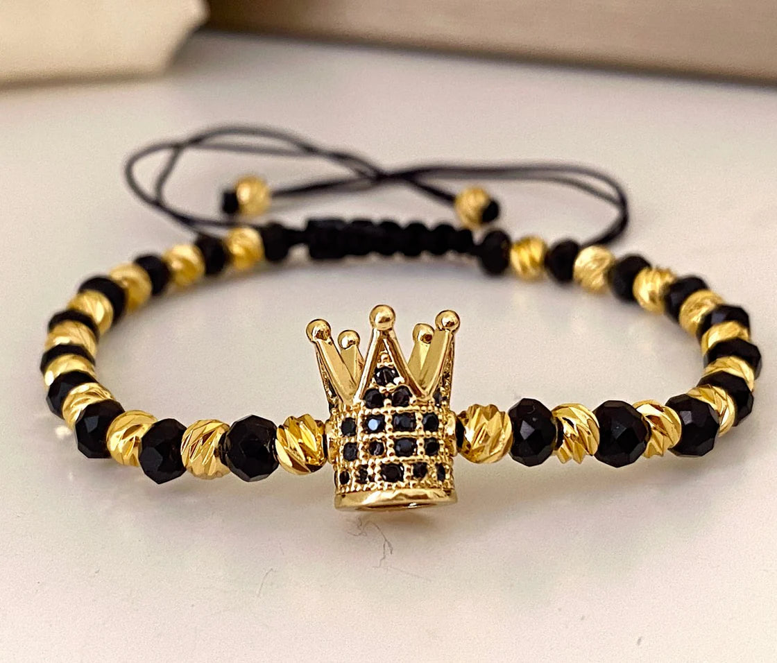 Brățara Reglabilă King Black-Gold 👑
