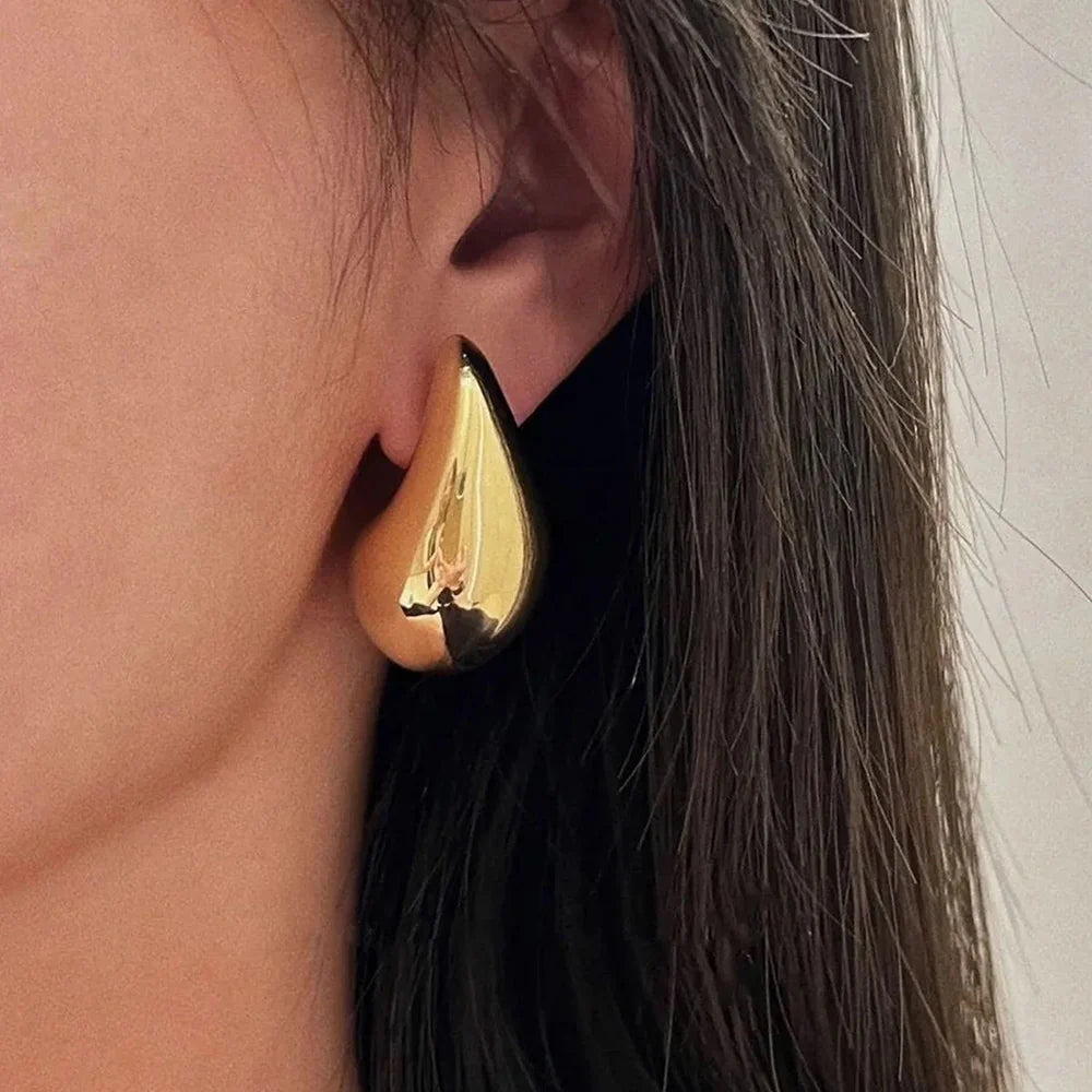 Cercei Lacrima Placati cu Aur 14K