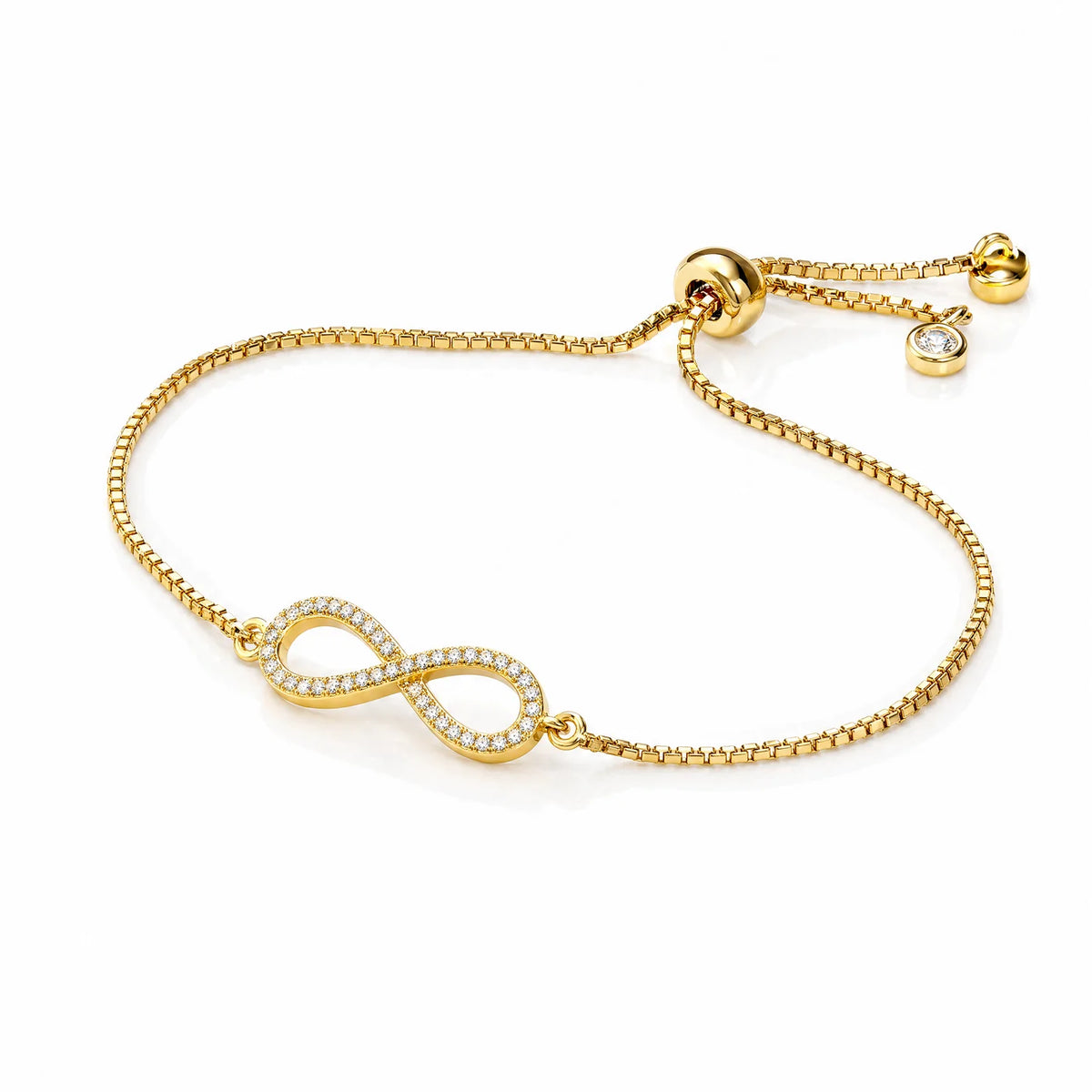 Bratara Reglabilǎ Infinity Placat cu Aur 14K