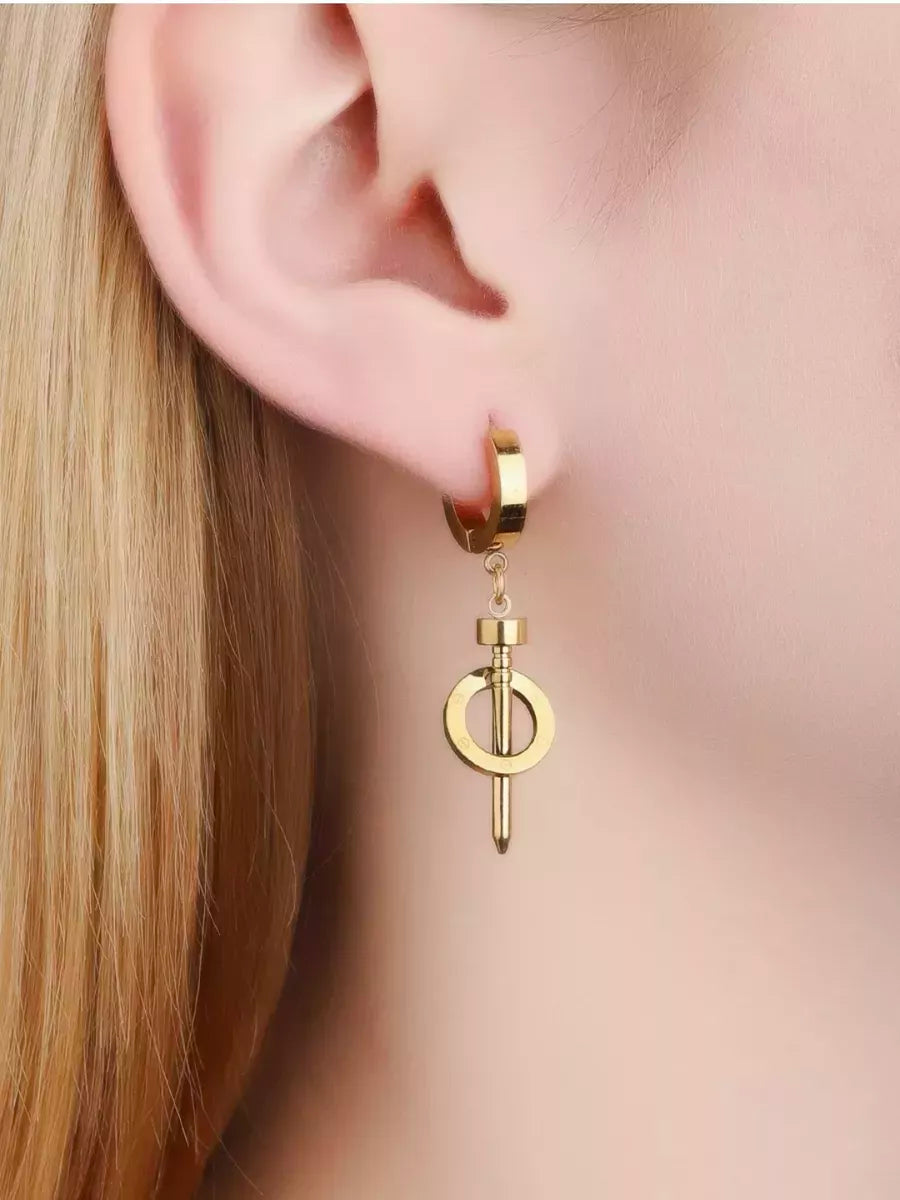 Cercei Spike Placati cu Aur 14K