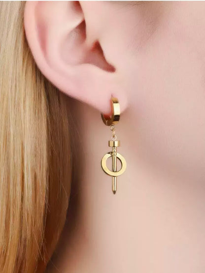 Cercei Spike Placati cu Aur 14K
