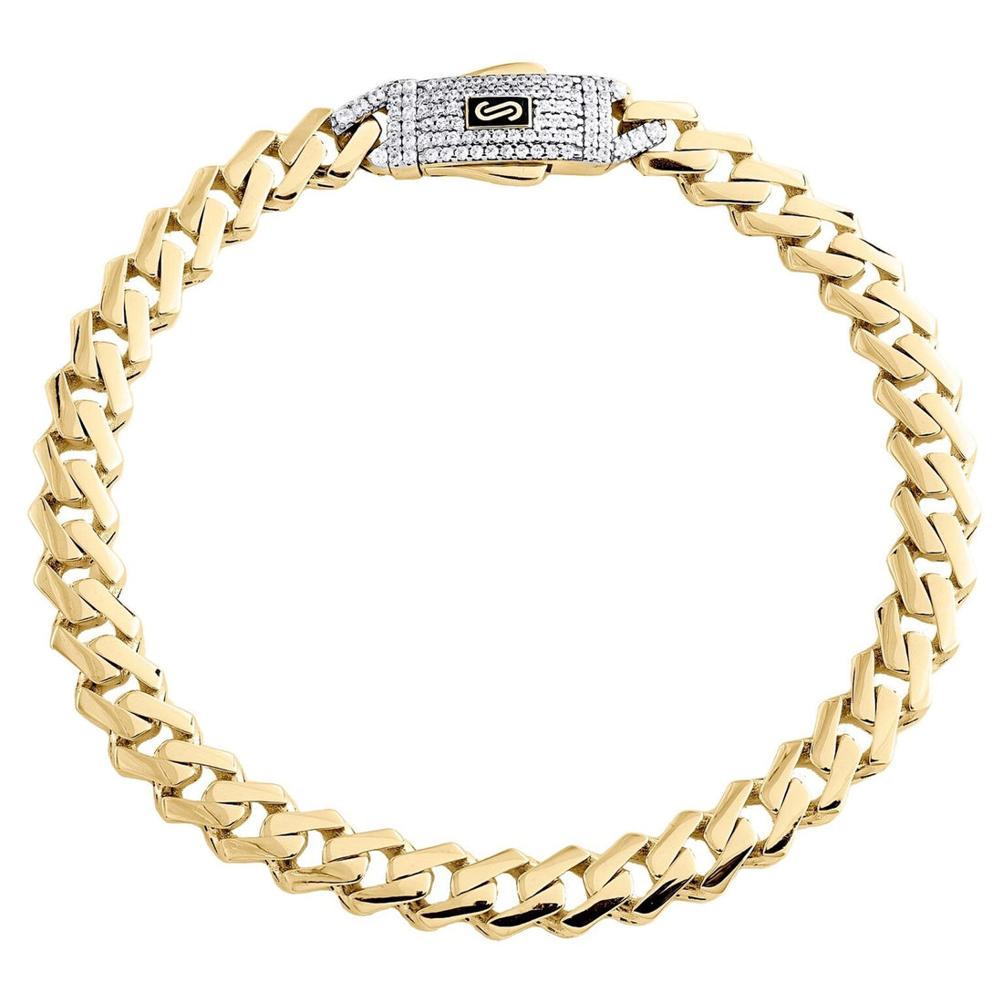 Bratara Stil Monaco Cuban Auriu 8mm