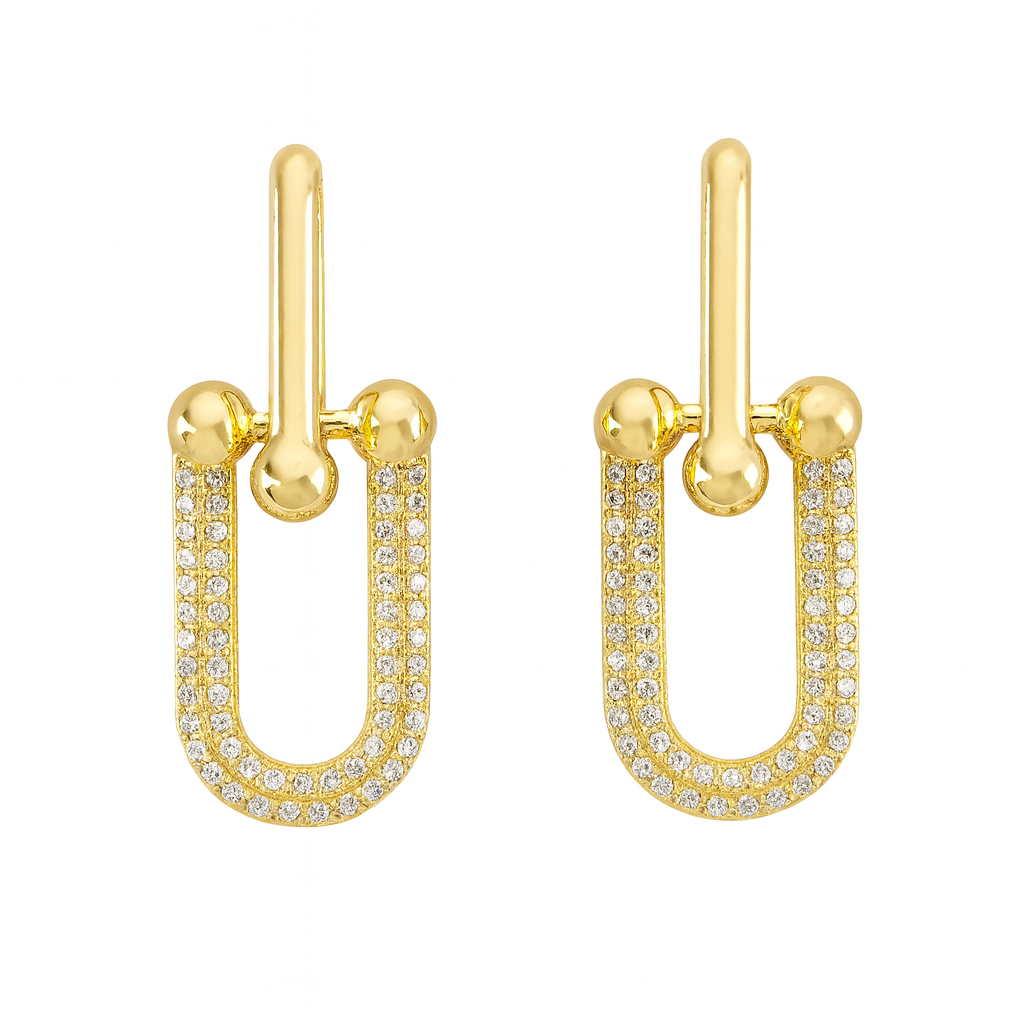 Cercei Elegance Placati cu Aur 14K