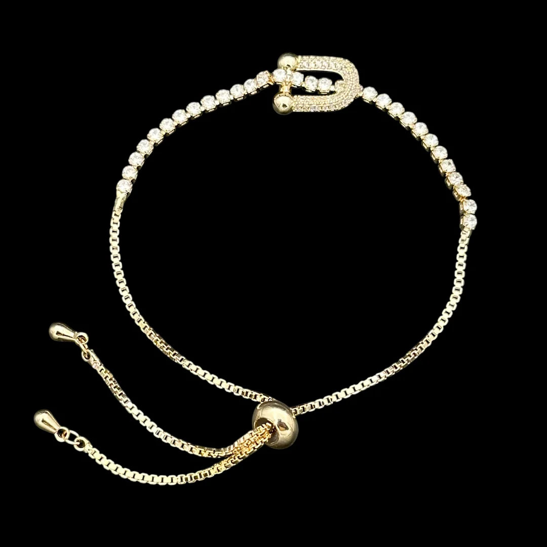 Bratara Reglabila Elegance Placata cu Aur 14K
