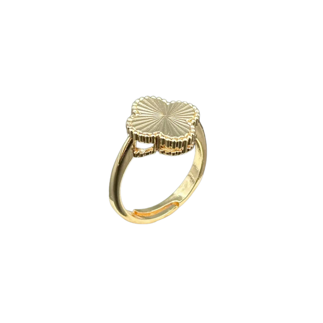 Inel reglabil Trifoi Placat cu Aur 14k