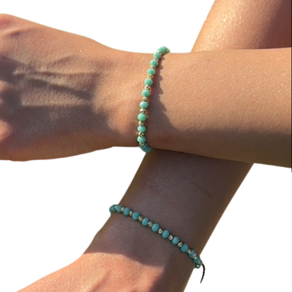 Brățara Reglabilă Turquoise-Gold