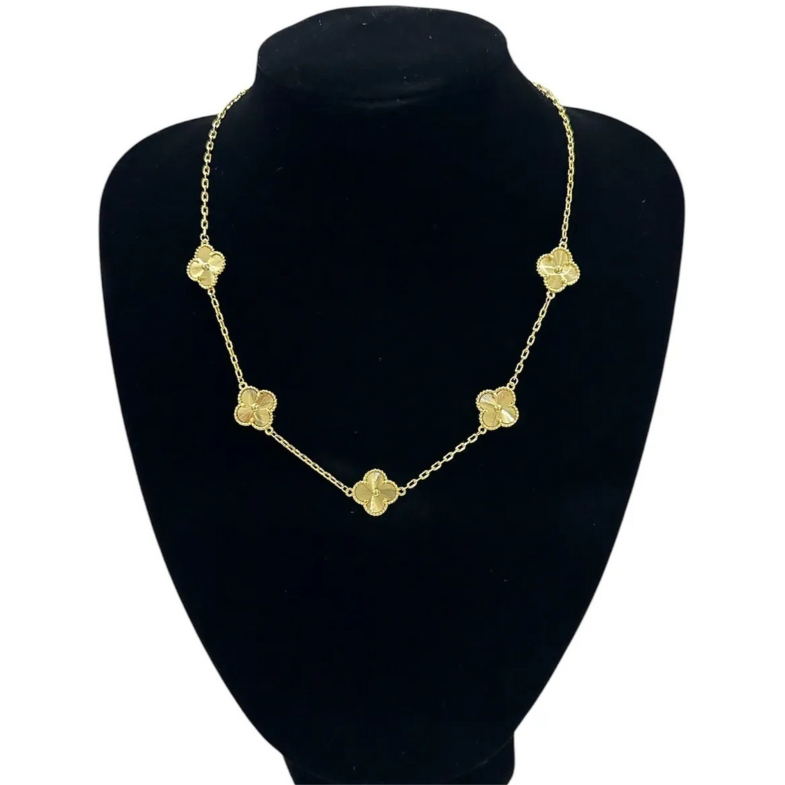 Set Colier, Brățară + inel Trifoi Placat cu Aur 14k