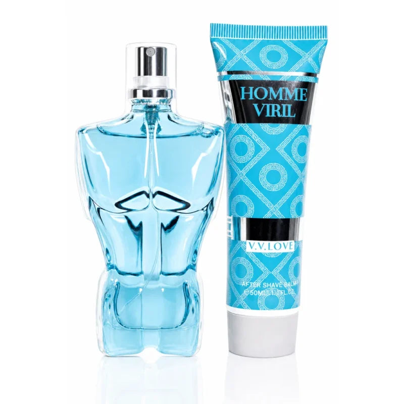 Set Cadou Homme Viril pentru Bărbați – Parfum Fresh și Îngrijire, 2 Piese