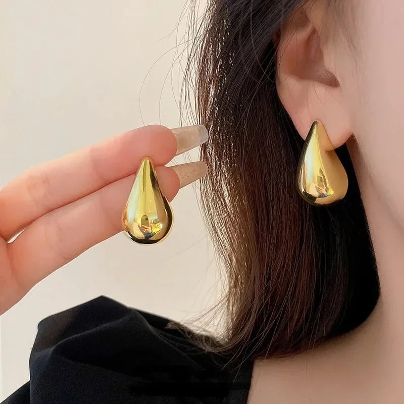 Cercei Lacrima Placati cu Aur 14K