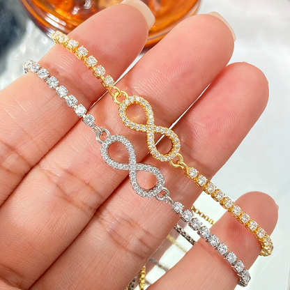 Brățarǎ Reglabilǎ Infinity – Placată cu Aur 18K | 1+1 GRATIS 🎁